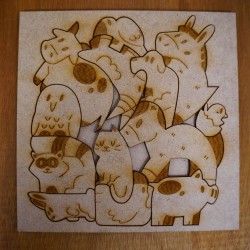 Puzzle animaux en bois
 Type de Puzzle-Animaux de la ferme